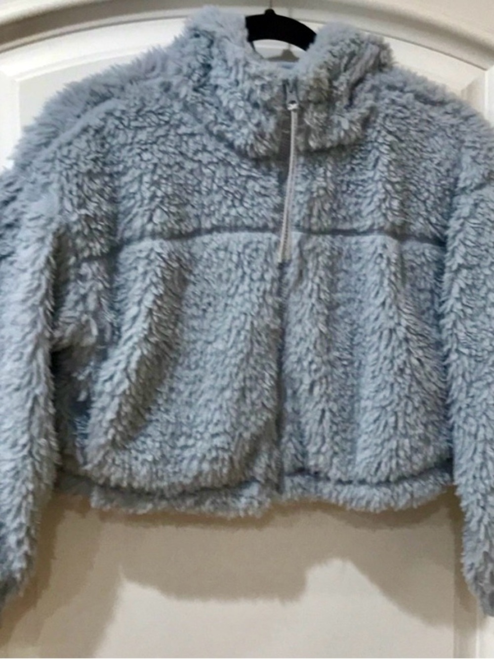 BDG Light Blue Zip Teddy Jacket
